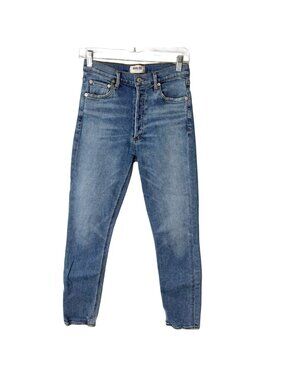 Agolde Womens Size 26 Nico Jean High Rise Slim Fit Button Fly Blue